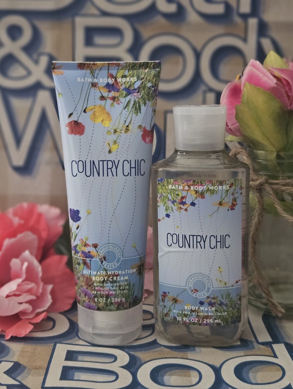 NWT Bath & Body Works Country Chic Body Care Bundle - Blue, Multi